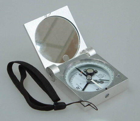 Silver Color Survey Instruments' Accessories Geology Metal Handheld Compass