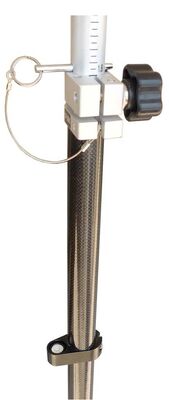 CPP-2.6MJS(T)/ CPP-2.6MJS(T)-B 2.6m/2-sec Tagent Screw- Clamp Carbon / Alum. Pole with safe-pin/bubble for gnss