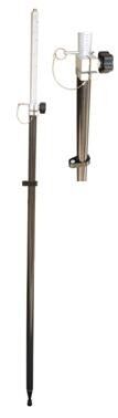 CPP-2.6MJS(T)/ CPP-2.6MJS(T)-B 2.6m/2-sec Tagent Screw- Clamp Carbon / Alum. Pole with safe-pin/bubble for gnss