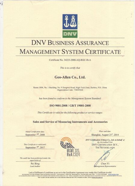 China GEO-ALLEN CO.,LTD. certification