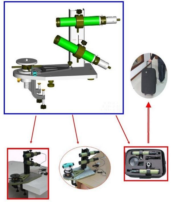 Small Auto Level Suvey And Construction Instrument / Portable Collimator for Autolevel and Theodolite