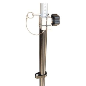 CPP-2.6MJS(T)/ CPP-2.6MJS(T)-B 2.6m/2-sec Tagent Screw- Clamp Carbon / Alum. Pole with safe-pin/bubble for gnss