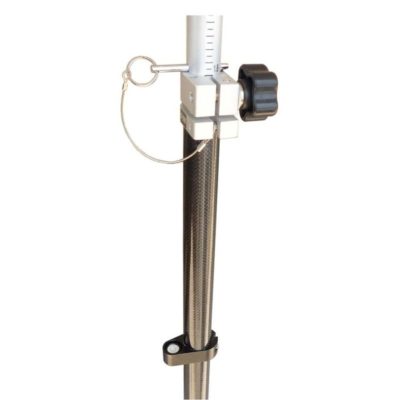 CPP-2.6MJS(T)/ CPP-2.6MJS(T)-B 2.6m/2-sec Tagent Screw- Clamp Carbon / Alum. Pole with safe-pin/bubble for gnss
