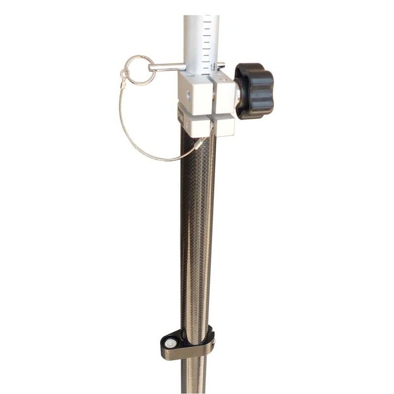 CPP-2.6MJS(T)/ CPP-2.6MJS(T)-B 2.6m/2-sec Tagent Screw- Clamp Carbon / Alum. Pole with safe-pin/bubble for gnss